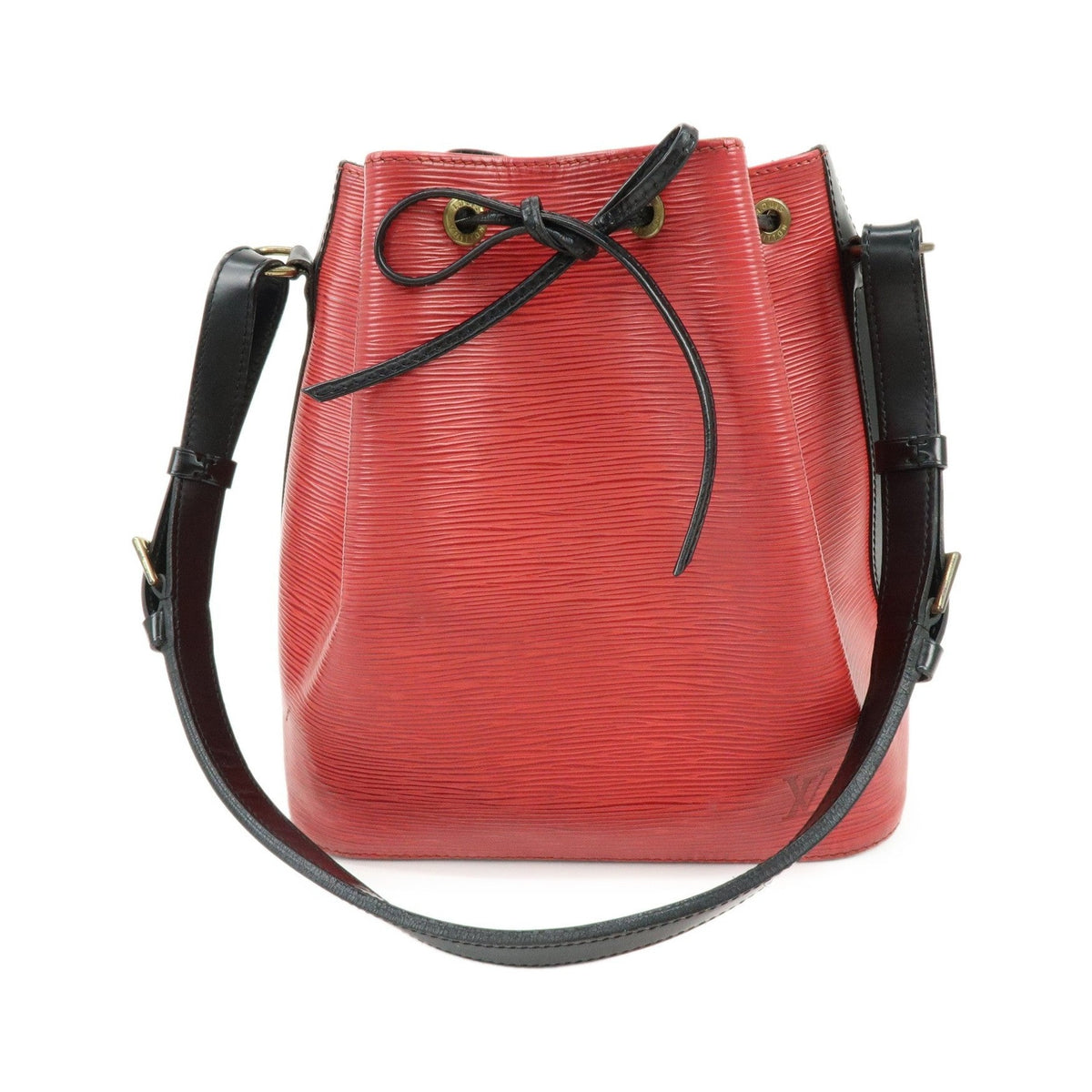 Louis Vuitton Bicolor Petit Noe Epi Leather, Red, Leather, Handbag