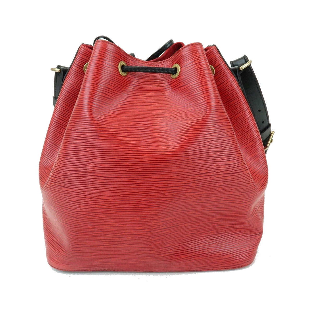 Louis Vuitton Bicolor Petit Noe Epi Leather, Red, Leather, Handbag