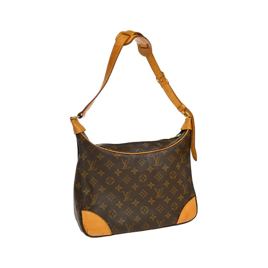 Louis Vuitton Boulogne Monogram, Brown, Canvas, Shoulder Bag