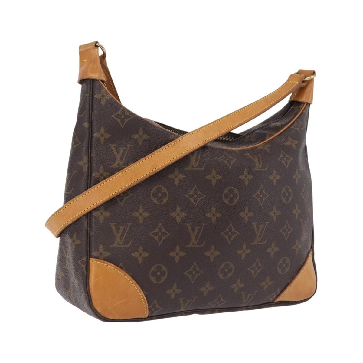 Louis Vuitton Boulogne Monogram Canvas, Brown, Canvas, Handbag