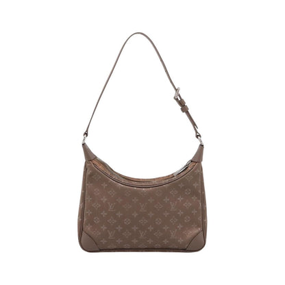 Louis Vuitton Boulogne Monogram Satin, Beige, Canvas, Handbag