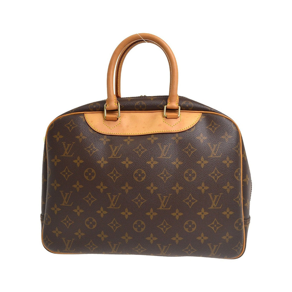 Louis Vuitton Bowling Vanity Printed Tuffetage with Leather, Brown, Canvas, Handbag