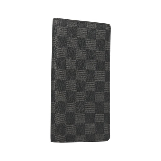 Louis Vuitton Brazza Long Bifold Damier, Gray, Canvas, Wallet