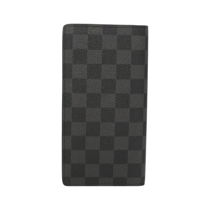 Louis Vuitton Brazza Long Bifold Damier, Gray, Canvas, Wallet