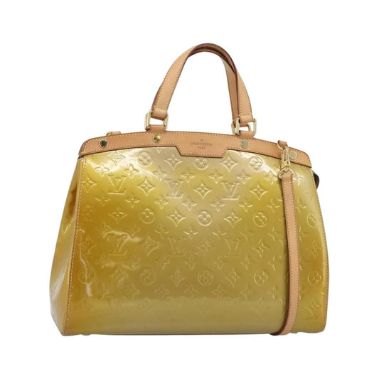 Louis Vuitton Brea Monogram Vernis, Beige, Patent Leather, Handbag