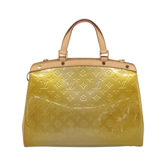 Louis Vuitton Brea Monogram Vernis, Beige, Patent Leather, Handbag