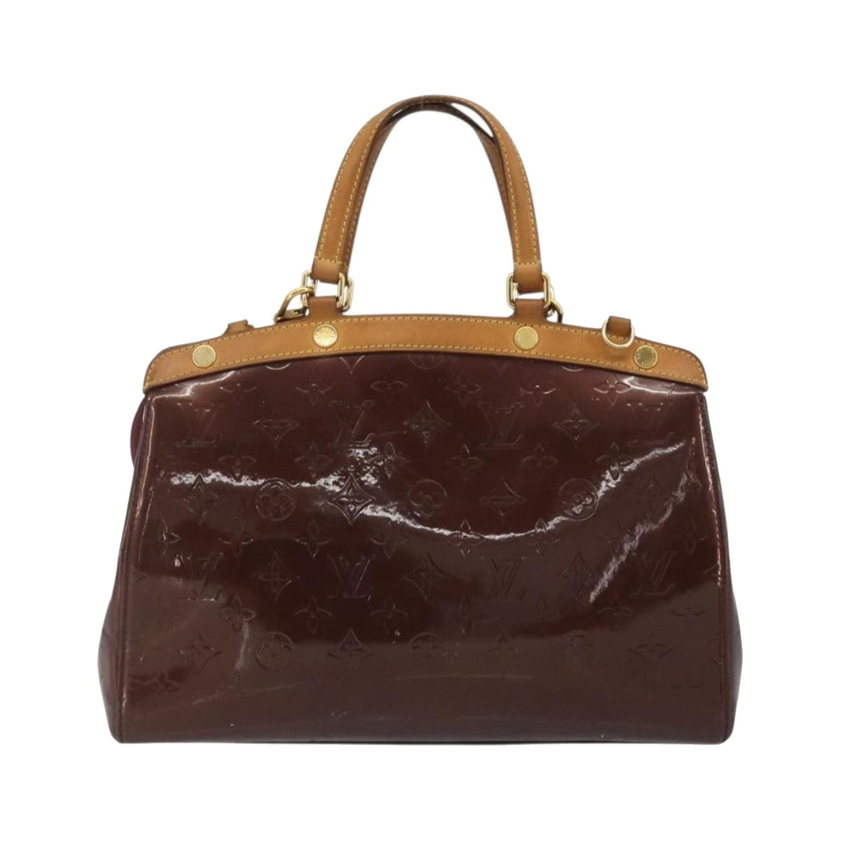 Louis Vuitton Brea Monogram Vernis, Burgundy, Patent Leather, Handbag