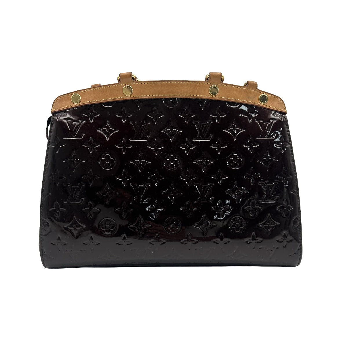 Louis Vuitton Brea Monogram Vernis, Brown, Patent Leather, Handbag