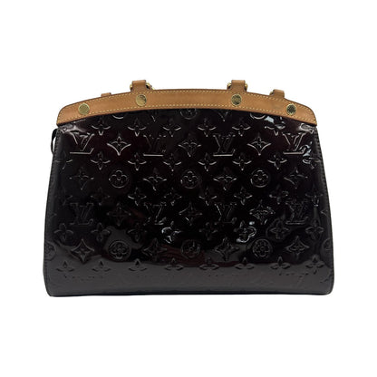 Louis Vuitton Brea Monogram Vernis, Brown, Patent Leather, Handbag