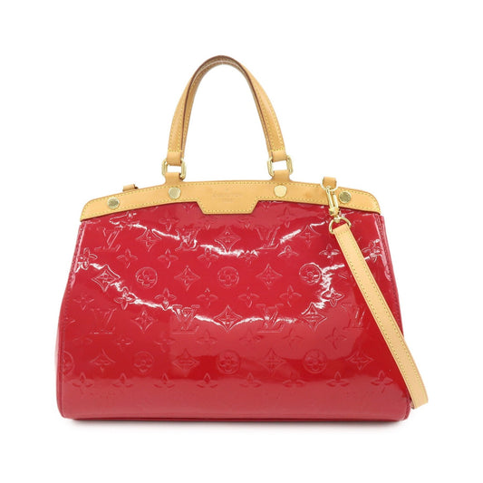 Louis Vuitton Brea Monogram Vernis, Red, Leather, Handbag