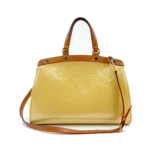 Louis Vuitton Brea Monogram Vernis, Brown, Patent Leather, Handbag