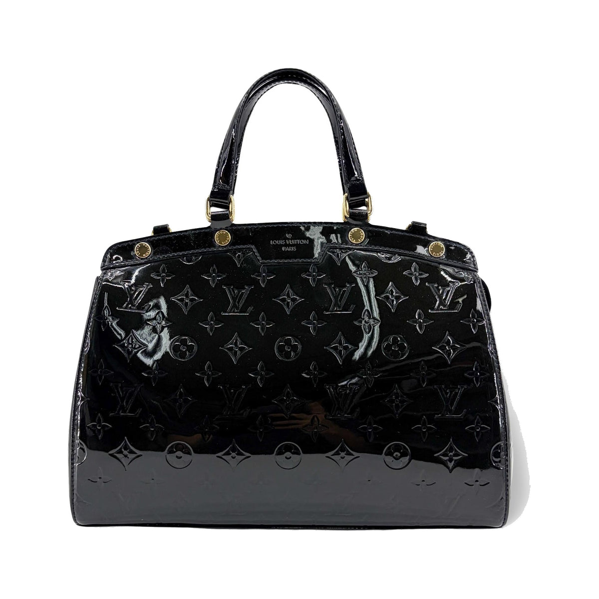 Louis Vuitton Brea NM Monogram Vernis, Black, Patent Leather, Handbag