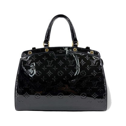 Louis Vuitton Brea NM Monogram Vernis, Black, Patent Leather, Handbag