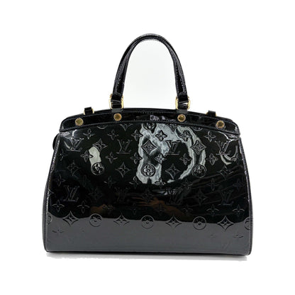 Louis Vuitton Brea NM Monogram Vernis, Black, Patent Leather, Handbag