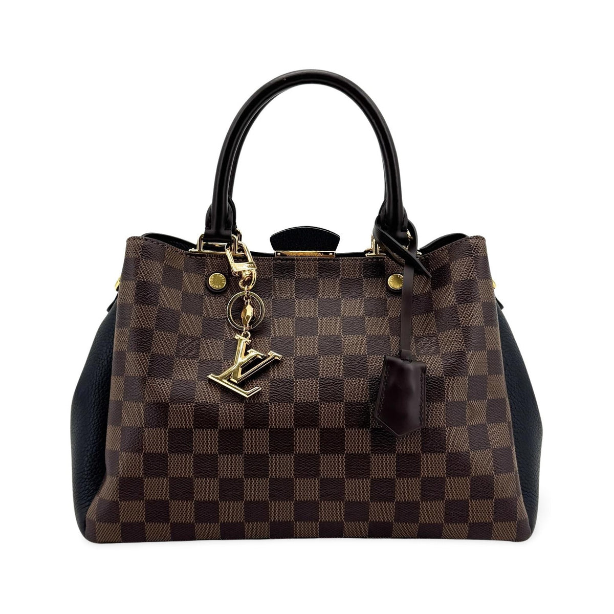 Louis Vuitton Brittany Damier, Brown, Canvas, Handbag