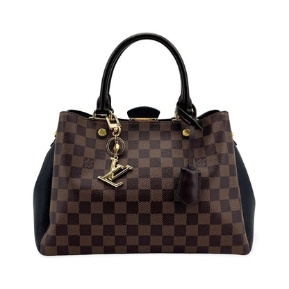 Louis Vuitton Brittany Damier, Brown, Canvas, Handbag