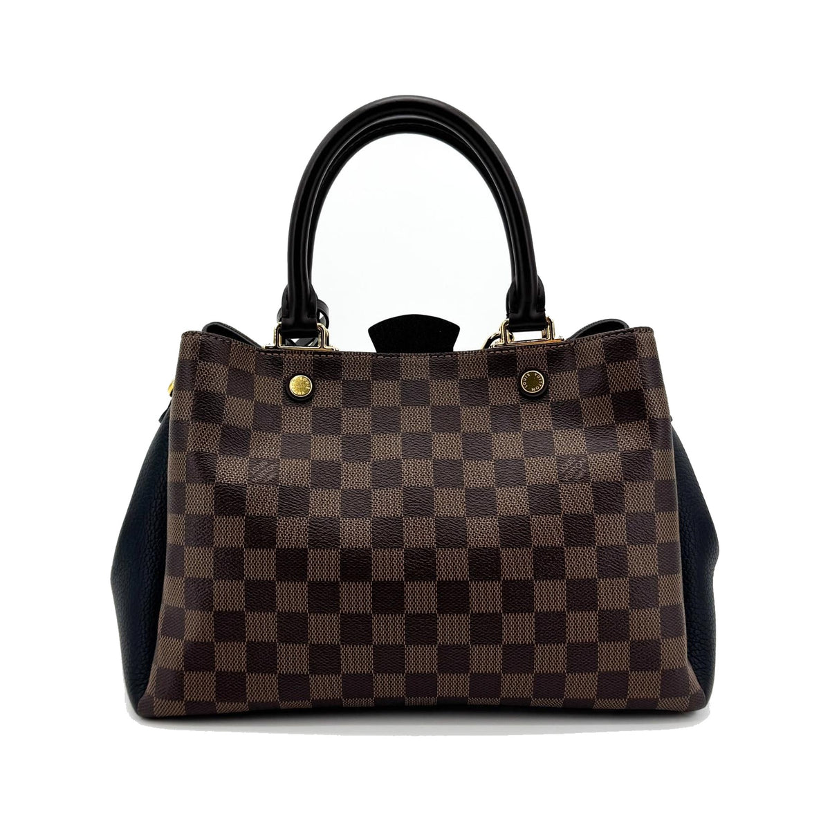 Louis Vuitton Brittany Damier, Brown, Canvas, Handbag