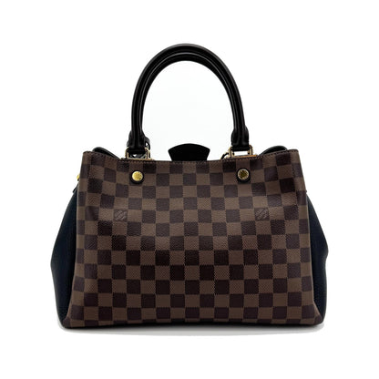 Louis Vuitton Brittany Damier, Brown, Canvas, Handbag