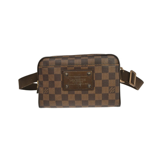 Louis Vuitton Brooklyn Bum Damier Ebene, Brown, Canvas, Clutch