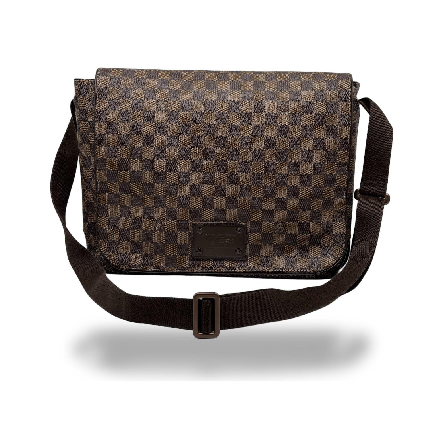 Louis Vuitton Brooklyn Damier, Brown, Canvas, Crossbody Bag