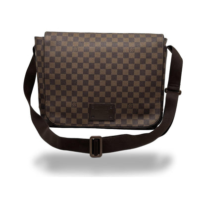 Louis Vuitton Brooklyn Damier, Brown, Canvas, Crossbody Bag