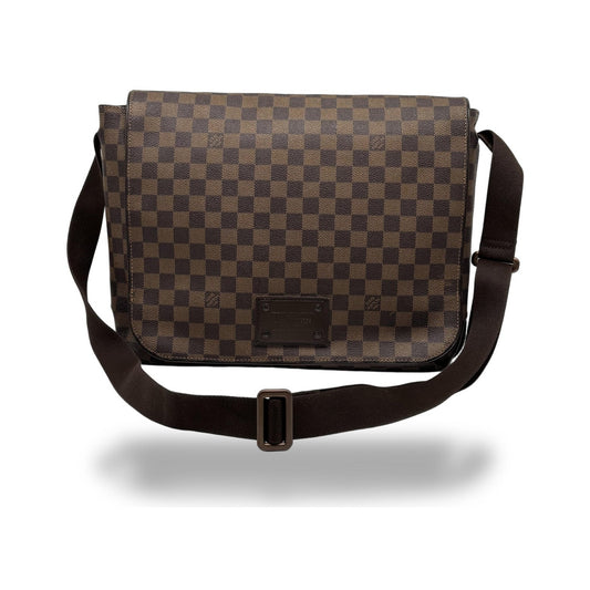 Louis Vuitton Brooklyn Damier, Brown, Canvas, Crossbody Bag