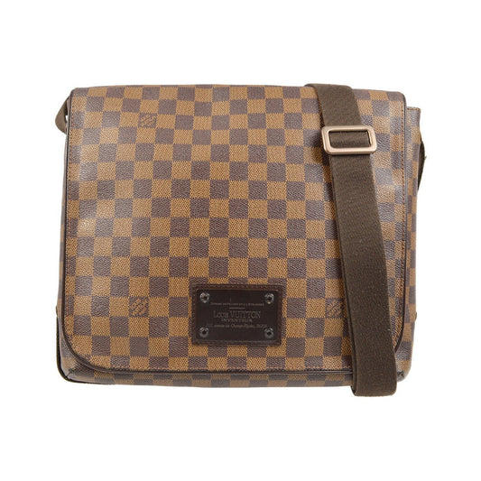 Louis Vuitton Brooklyn Damier Ebene, Brown, Canvas, Shoulder Bag