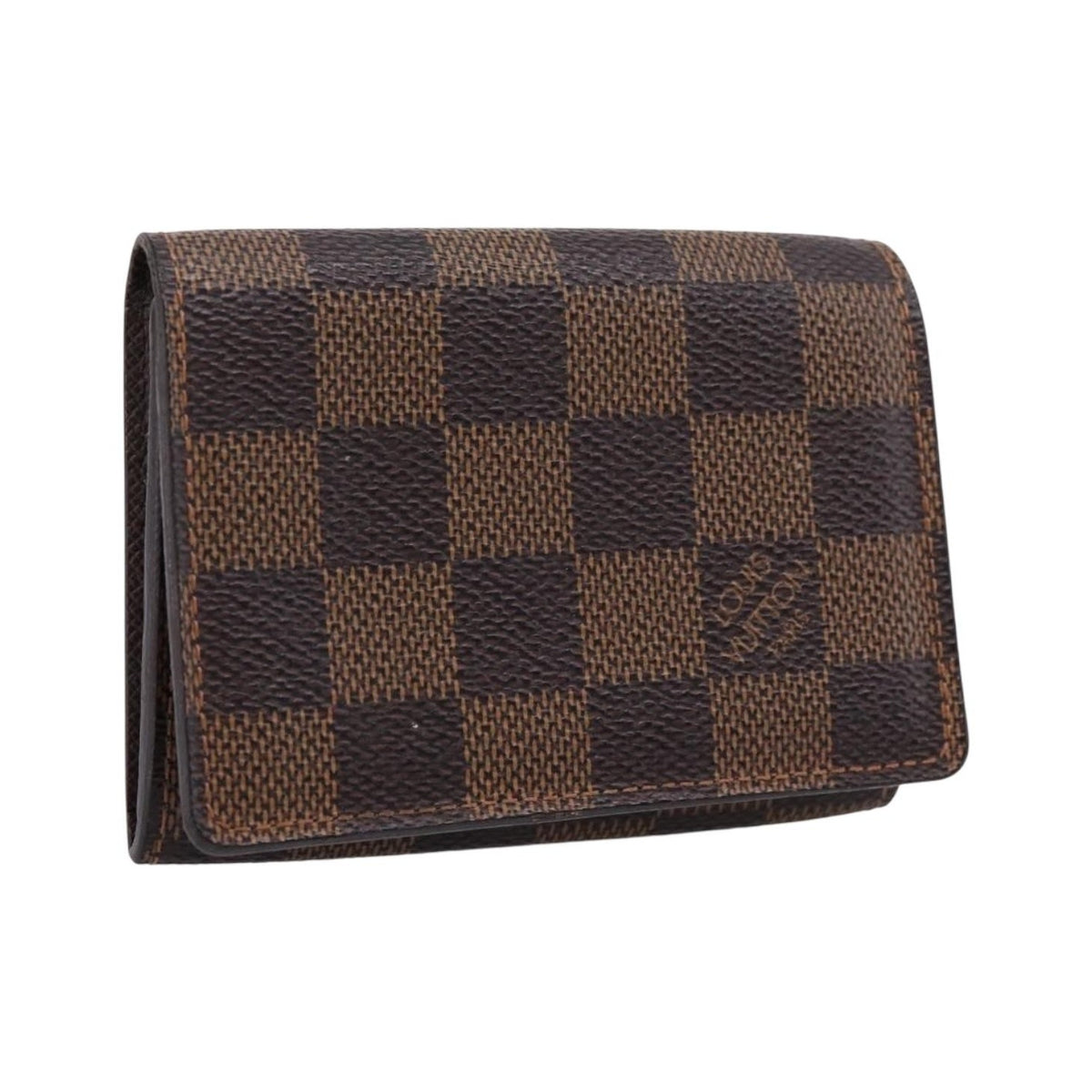 Louis Vuitton Business Card Case Damier, Brown, Canvas, Card Holder