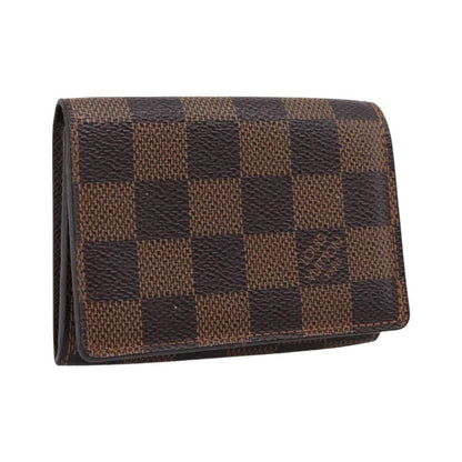 Louis Vuitton Business Card Case Damier, Brown, Canvas, Card Holder