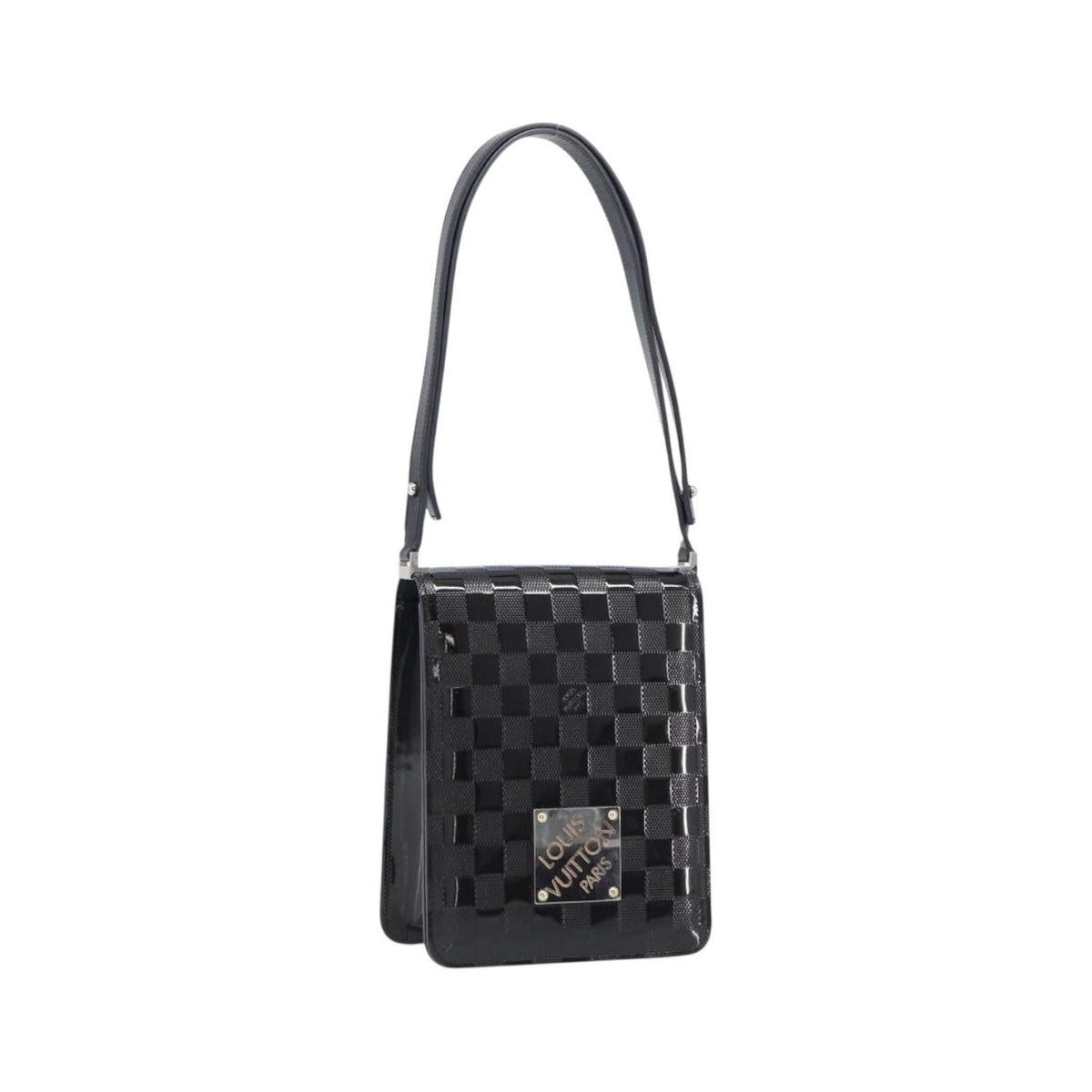 Louis Vuitton Cabaret Club Damier Vernis, Black, Patent Leather, Handbag