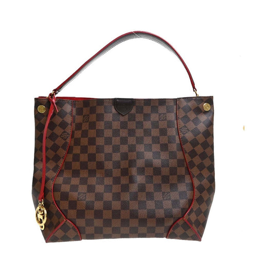 Louis Vuitton Caissa Hobo Damier with Leather, Brown, Canvas, Shoulder Bag