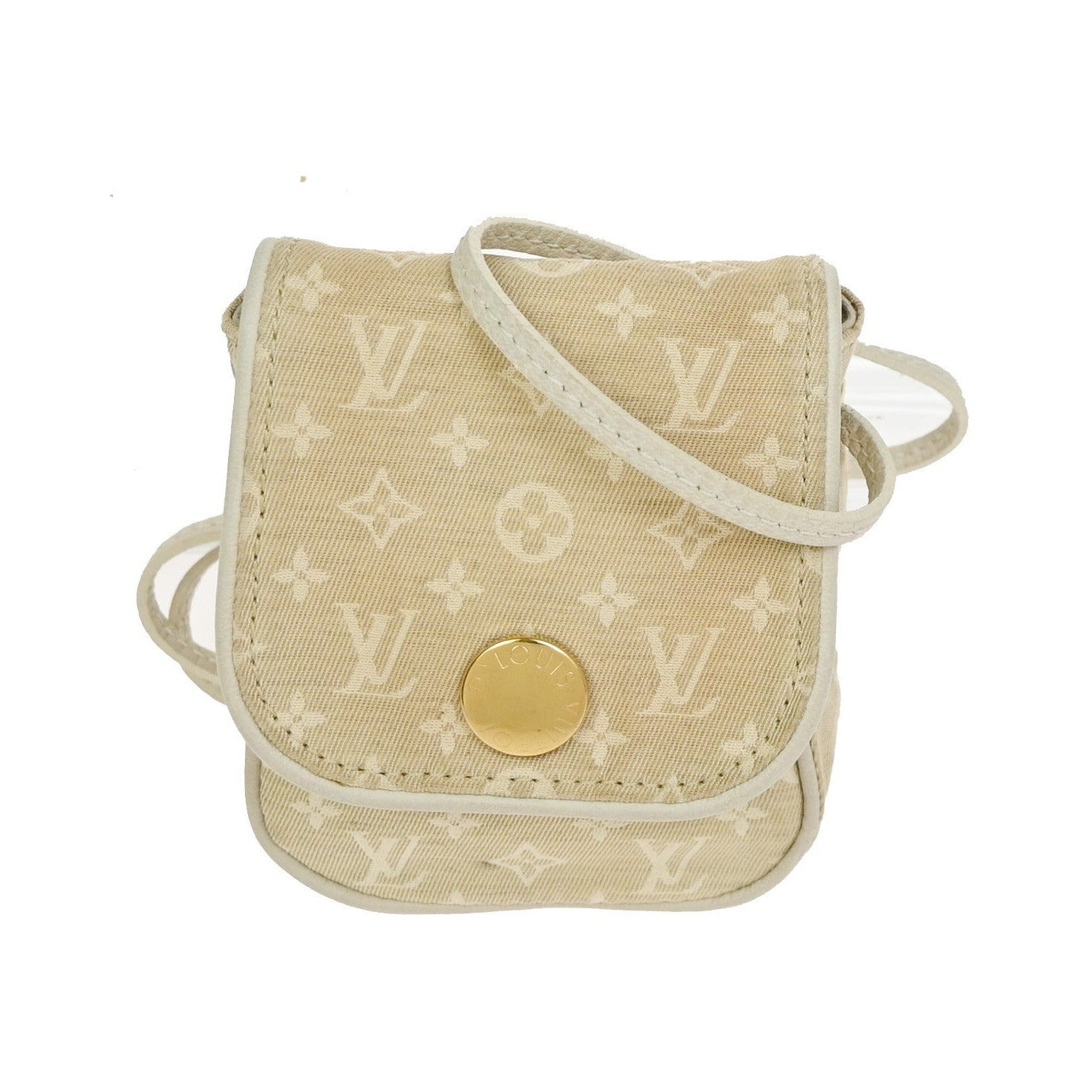 Louis Vuitton Cancun Pochette Monogram Mini Canvas, Beige, Canvas, Clutch