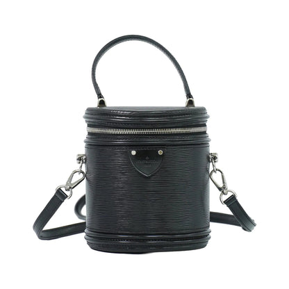 Louis Vuitton Cannes Epi, Black, Leather, Handbag