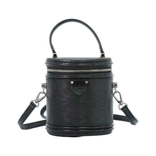 Louis Vuitton Cannes Epi, Black, Leather, Handbag