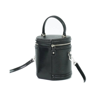 Louis Vuitton Cannes Epi, Black, Leather, Handbag