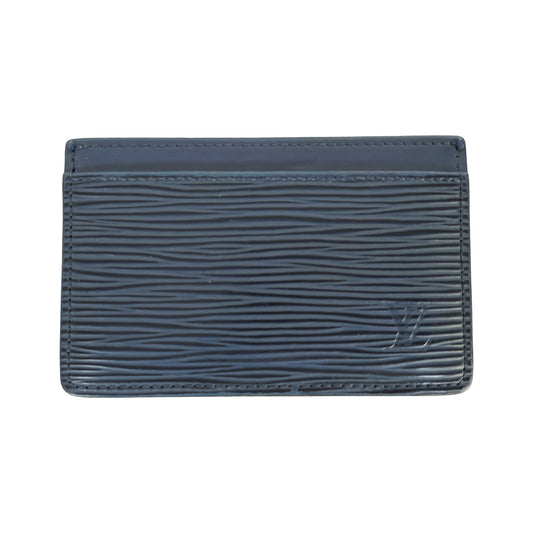 Louis Vuitton Card Holder Epi Leather, Blue, Leather, Card Holder