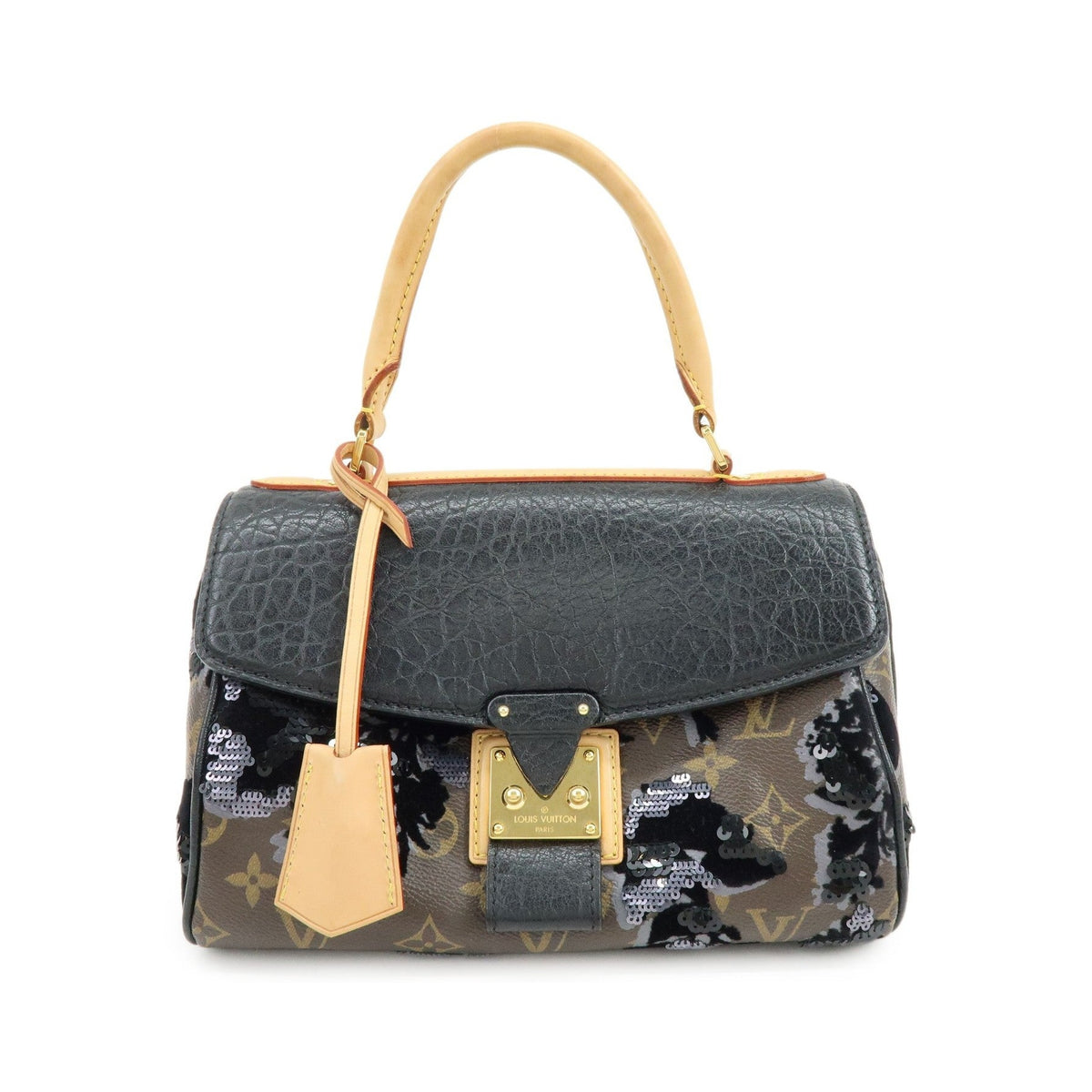 Louis Vuitton Carrousel Fleur De Jais Monogram Canvas, Multicolour, Canvas, Handbag