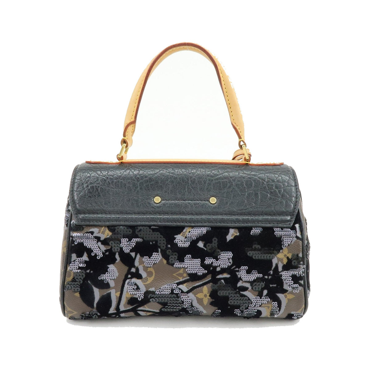 Louis Vuitton Carrousel Fleur De Jais Monogram Canvas, Multicolour, Canvas, Handbag