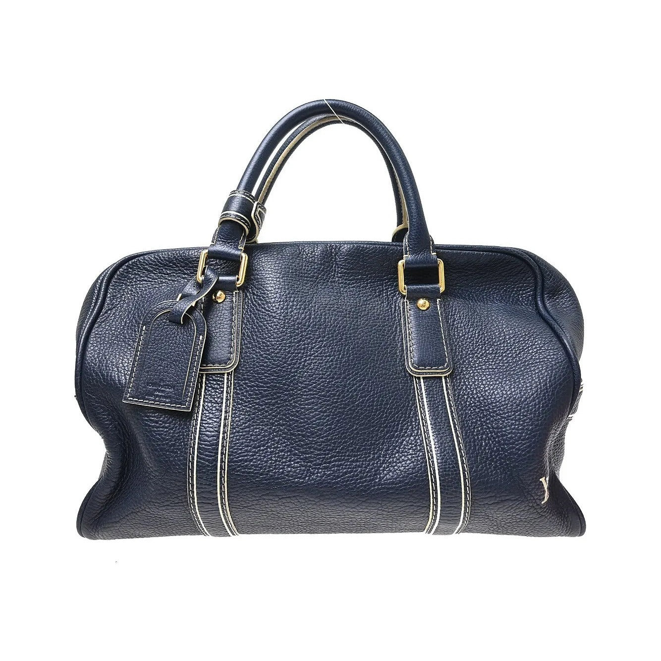 Louis Vuitton Carryall Leather, Blue, Leather, Travel Bag