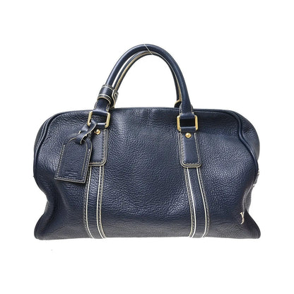 Louis Vuitton Carryall Leather, Blue, Leather, Travel Bag