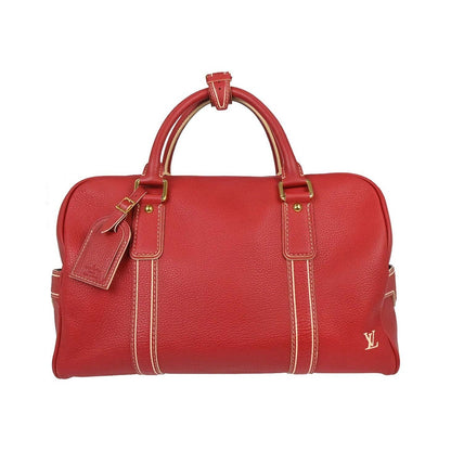 Louis Vuitton Carryall Leather, Red, Leather, Travel Bag