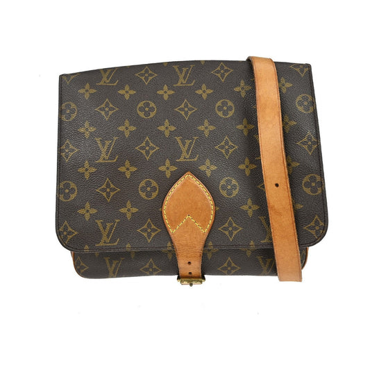 Louis Vuitton Cartouchiere Monogram, Brown, Canvas, Shoulder Bag