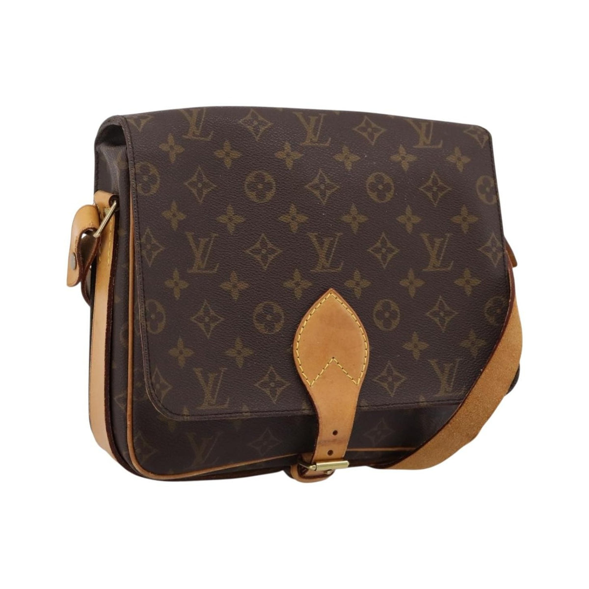Louis Vuitton Cartouchiere Monogram, Brown, Canvas, Shoulder Bag