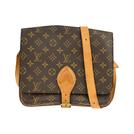 Louis Vuitton Cartouchiere Monogram, Brown, Canvas, Shoulder Bag