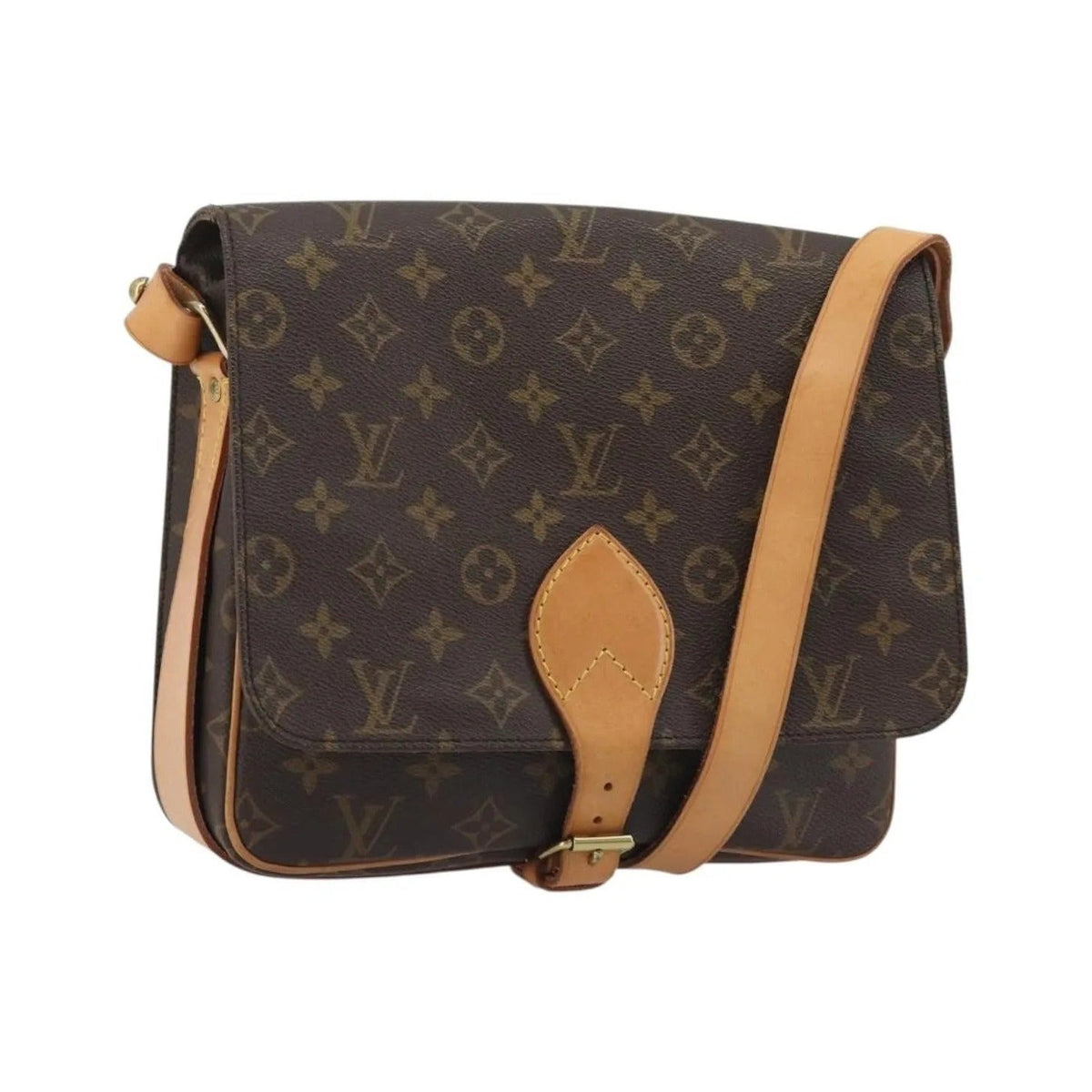 Louis Vuitton Cartouchiere Monogram Canvas, Brown, Canvas, Shoulder Bag