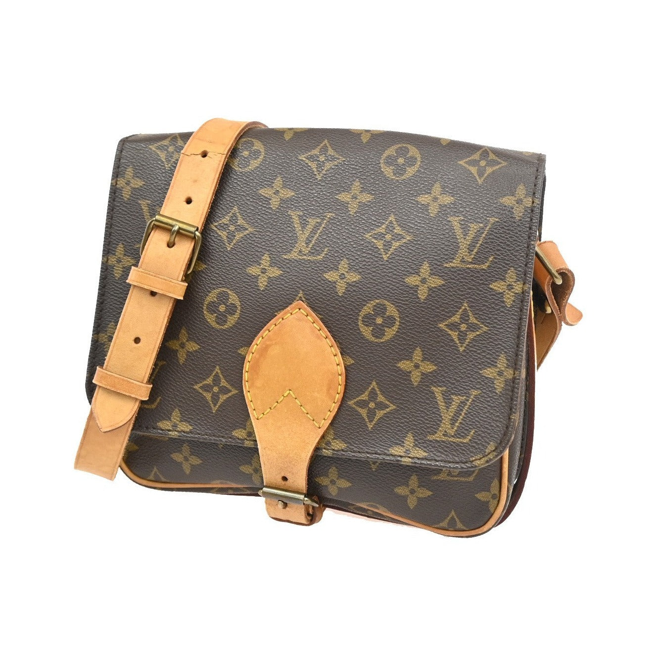 Louis Vuitton Cartouchiere Monogram Canvas, Brown, Canvas, Handbag