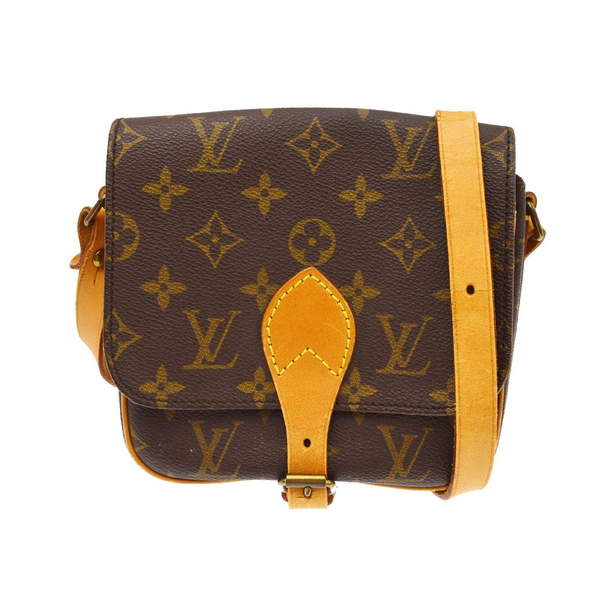 Louis Vuitton Cartouchiere Monogram Canvas, Brown, Canvas, Handbag