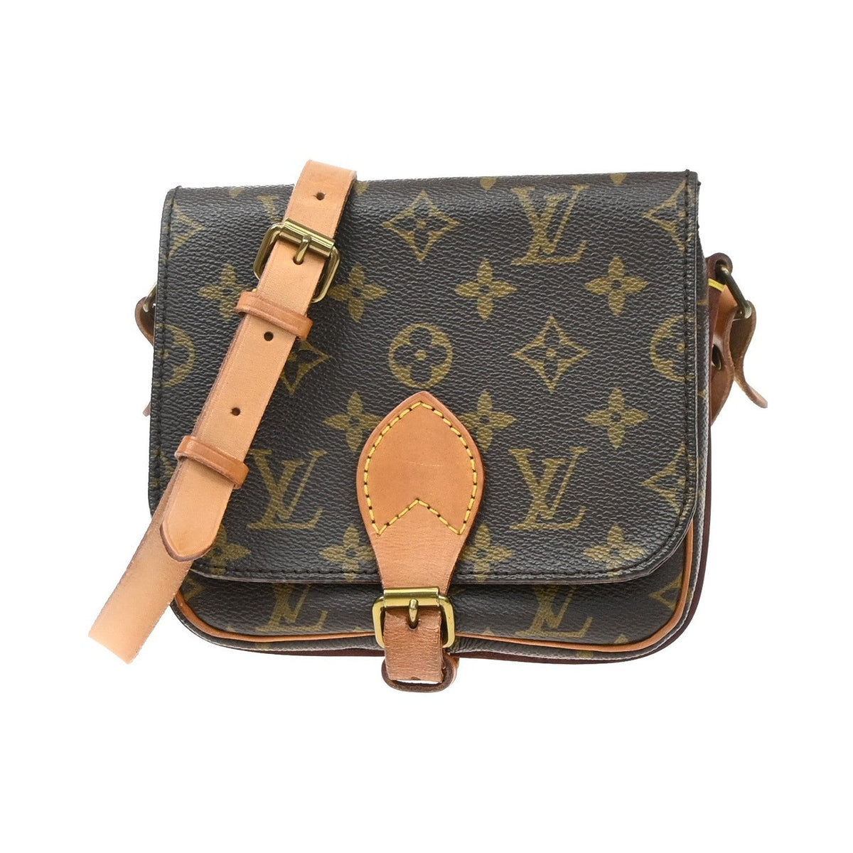 Louis Vuitton Cartouchiere Monogram Canvas, Brown, Canvas, Handbag