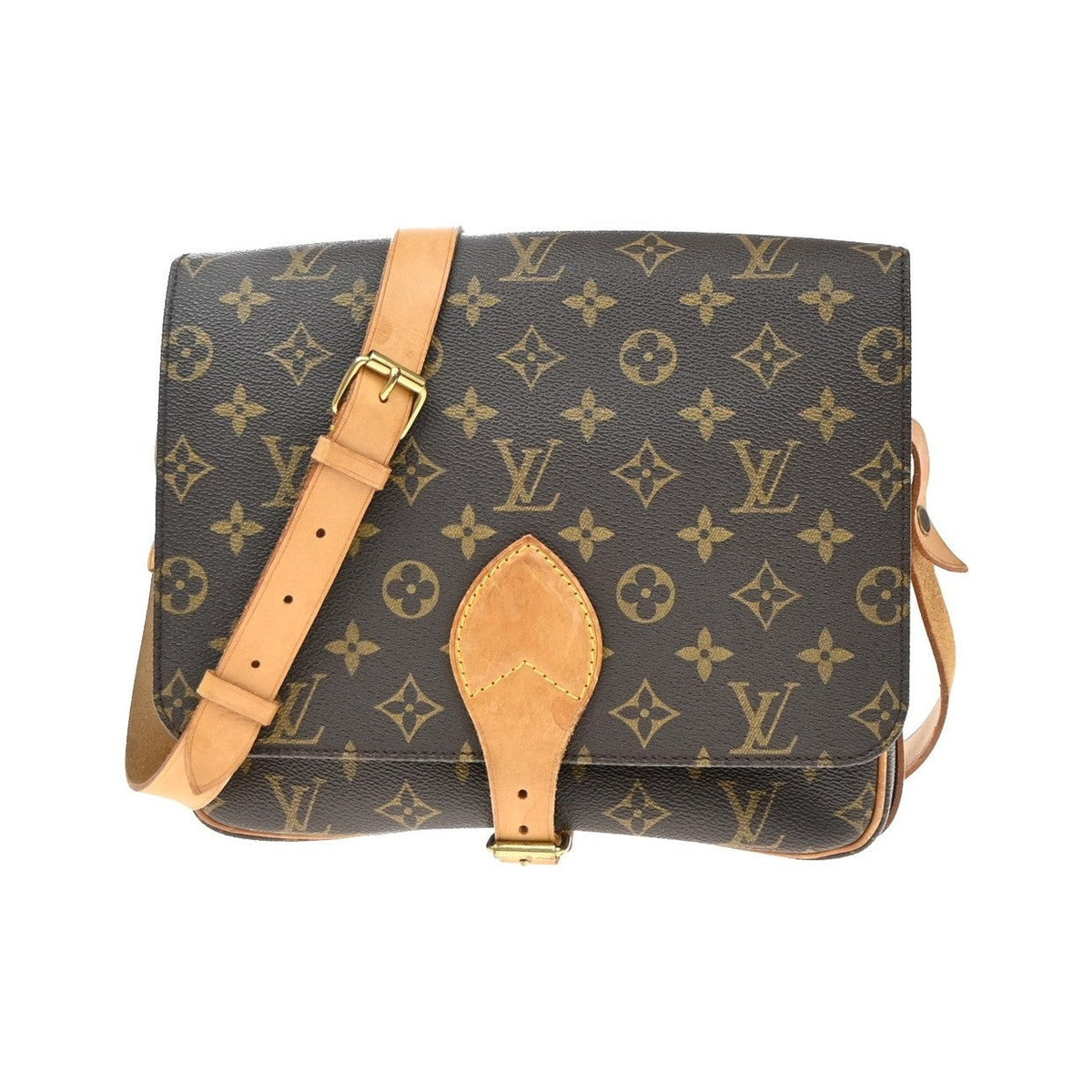 Louis Vuitton Cartouchiere Monogram Canvas, Brown, Canvas, Handbag