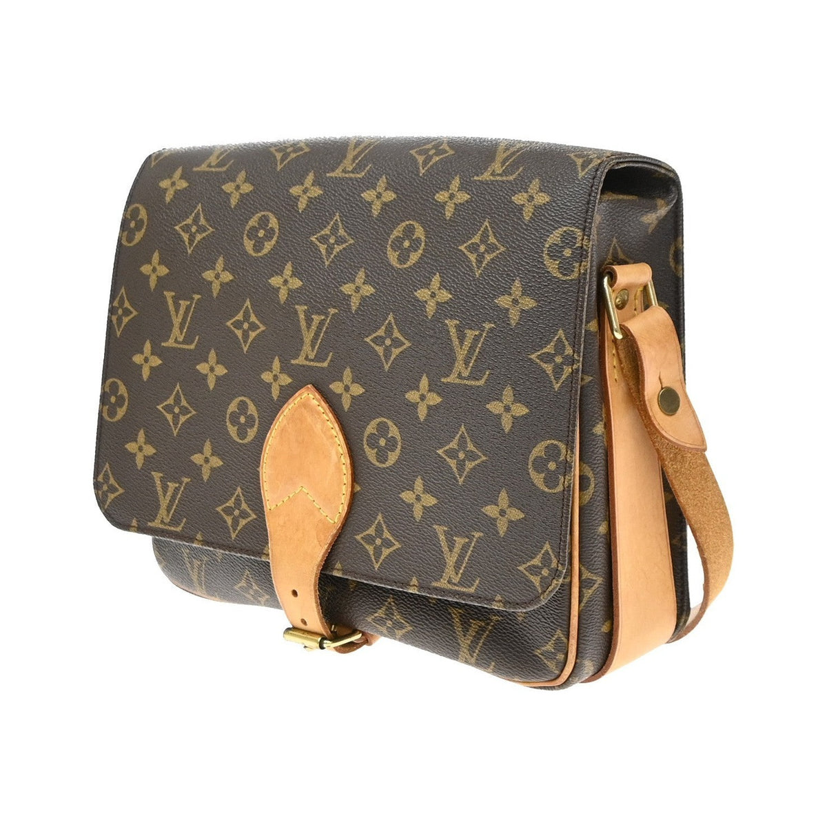 Louis Vuitton Cartouchiere Monogram Canvas, Brown, Canvas, Handbag